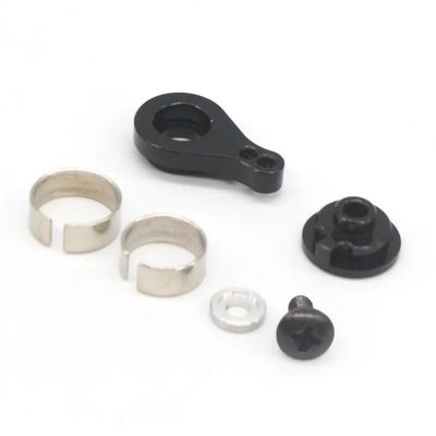 BrewJa Aluminum Alloy Steering Servo Horn Arm 0033 Compatible with WLtoys 12428 12423 1/12 RC Car Crawler Short Course Truck Upgrade Parts (Color : Black)