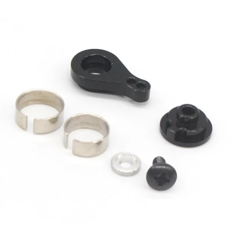 BrewJa Aluminum Alloy Steering Servo Horn Arm 0033 Compatible with WLtoys 12428 12423 1/12 RC Car Crawler Short Course Truck Upgrade Parts (Color : Black)