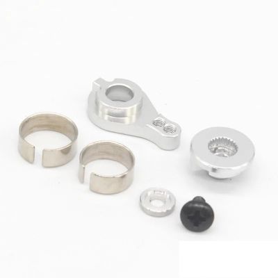 BrewJa Aluminum Alloy Steering Servo Horn Arm 0033 Compatible with WLtoys 12428 12423 1/12 RC Car Crawler Short Course Truck Upgrade Parts (Color : Silver)