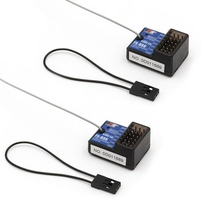 Flysky FS-BS6 6 Channels Receiver with Gyro Stabilization System for FS-GT5 Remote Controller Radio Transmitter RC Car (2pcs FS-BS6)