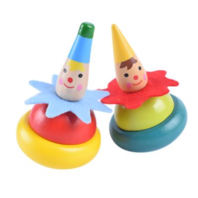 HexEh Joker Spinning Gyro LLW02 Cute Wooden Painted Traditional Gyro Nostalgic Toy for Children