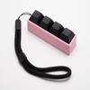 Four-Button Clicky Mechanical Switch Fidget Toy | Stim Toy, Stress Relief, ADHD (Pink Base, Black Keycaps) view 1
