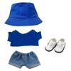 niannyyhouse 10cm 15cm 20cm Doll Clothes Hat T-Shirts Jeans Leather Shoes Fisherman's Hat Set Stuffed Plush Toy Accessories (a10, 15cm) view 1