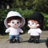 niannyyhouse 10cm 15cm 20cm Doll Clothes Hat T-Shirts Jeans Leather Shoes Fisherman's Hat Set Stuffed Plush Toy Accessories (a3, 10cm) view 2