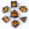 BESCON Dragon's Eye Sharp Edged Polyhedral Dice Set of 7, Handmade Dragon's Eye Dice for Role Playing Game view 4