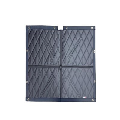 GrilleAdz Fits Kenworth T800 Premium Quilted WinterFront in Black Includes Turnbuckle Installation Kit (Stock Outdoor Zipper)