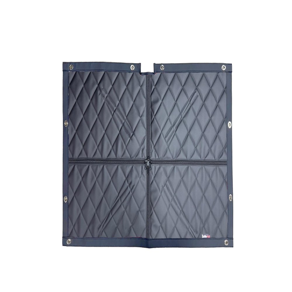 GrilleAdz Fits Kenworth T800 Premium Quilted WinterFront in Black Includes Turnbuckle Installation Kit (Stock Outdoor Zipper)