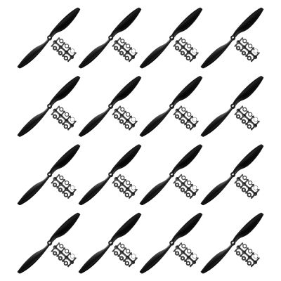 MECCANIXITY 1045 Propellers CW CCW 10x4.5 Prop 2-Vane Fixed-Wing Black Replacement Props with Adapter Rings for Quadrotor RC Airplane, Pack of 16
