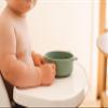 Spoondrift 100% Food Grade Silicone Slip-Proof Suction Cat Shaped Bowl for Toddler Mealtime | Non-Toxic | Easy to Clean | Choose from 3 Colors (Sage) view 2