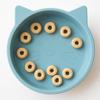 Spoondrift 100% Food Grade Silicone Slip-Proof Suction Cat Shaped Bowl for Toddler Mealtime | Non-Toxic | Easy to Clean | Choose from 3 Colors (Blue) view 1