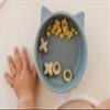 Spoondrift 100% Food Grade Silicone Slip-Proof Suction Cat Shaped Bowl for Toddler Mealtime | Non-Toxic | Easy to Clean | Choose from 3 Colors (Blue) view 2