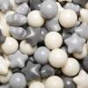 TRENDPLAY Star Ball Pit Balls for Toddlers -50 100 200 Count Star Balls Different Shapes, Non-Toxic Plastic Balls for Safe Play, Boys Girls Festival Party Decoration (Gradient Creamy Gray, 200) view 1