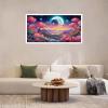 5D Flower Moon Diamond Painting Kits for Adults, Full Drill Diamond Art Kits, Fall Wall Decor Paint by Numbers Embroidery Kit, DIY Diamond Arts and Crafts Painting for Gift Room Decor(40x80in)-S24 view 2