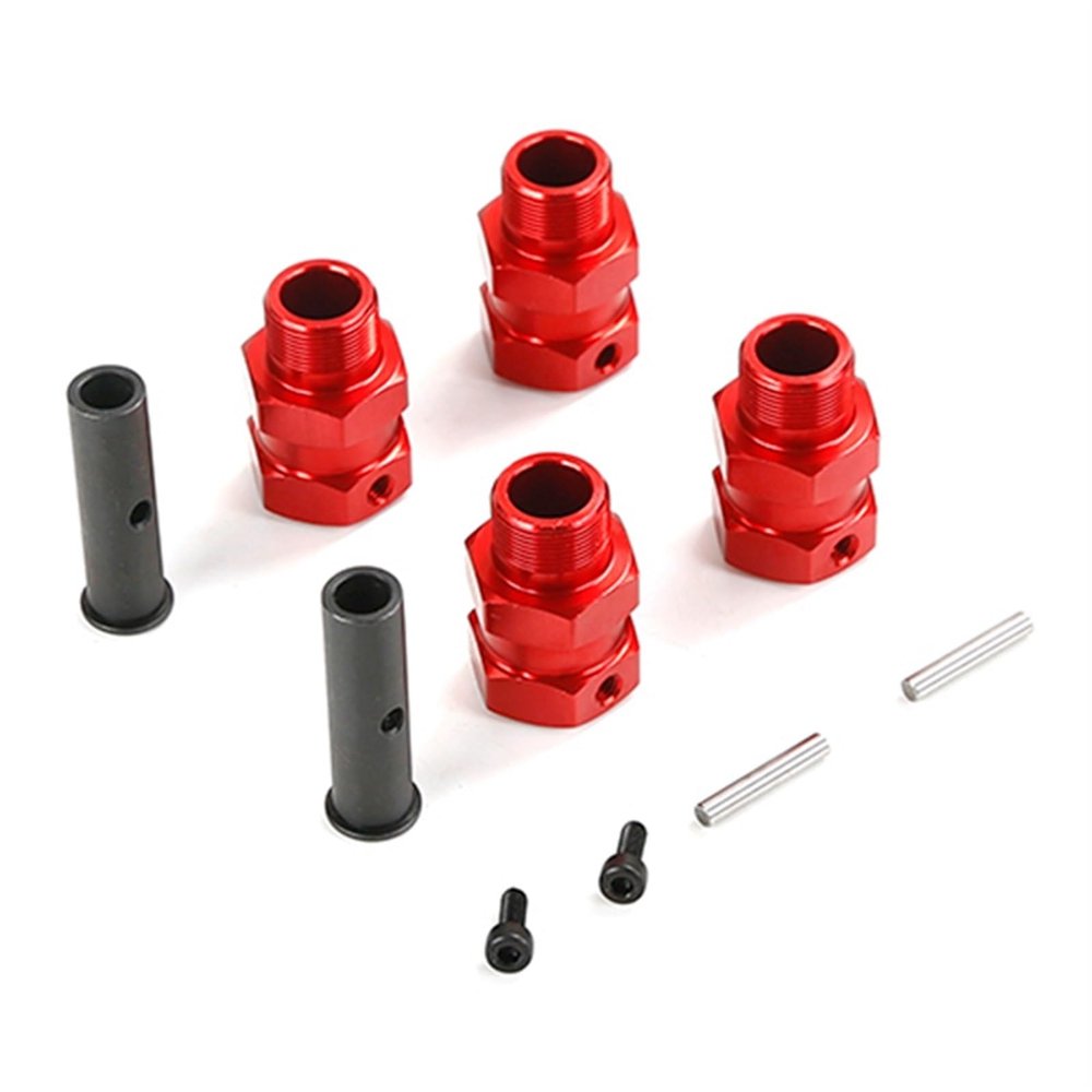 DAYUDDRICAR for Rovan Baja 5B Part, 1/5 RC Buggy Car Metal Front Rear Hex Hub Axle Kits Replacement Part for ROVAN Baja 5B 5T 5SC KM 1/5 RC Truck Car Accessories Part (Color : Red)