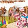 PullCrease 34 Pcs Carnival Play Set 5 in 1 Carnival Can Soft Plastic Cones Ring Toss Sport Bean Bag Toss Lawn Party Outdoor Supplies Birthday Party Backyard Events Summer view 4