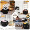 Hkojewp Cute Black Cat Round Basket - Cotton Rope Baskets Large Baby Laundry Blasket for Nursery, Woven Blanket Basket Hamper With Handle Toy Storage Basket for Gifts, Baby Shower 14 12 inchs 30.5L view 3