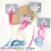7 Pieces Hair Clips for Girls, Bow Curly Hair Extensions for Kids, Straight Little Girl Hair Clips Accessories for Ponytails Princess Dress-Up view 3