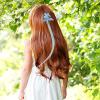 7 Pieces Hair Clips for Girls, Bow Curly Hair Extensions for Kids, Straight Little Girl Hair Clips Accessories for Ponytails Princess Dress-Up view 4