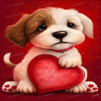 Love Puppy Puzzles - Cartoon Animal 500 Pieces Jigsaw Puzzle for Adult Beginners - Brainstorming Game for Teens - Great Gifts for Family, Relaxing Brain 15 X 20 Inch