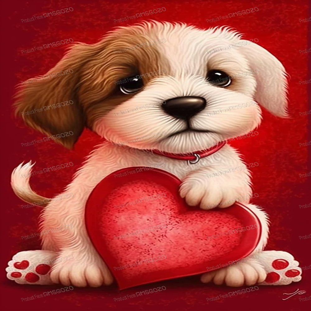 Love Puppy Puzzles - Cartoon Animal 500 Pieces Jigsaw Puzzle for Adult Beginners - Brainstorming Game for Teens - Great Gifts for Family, Relaxing Brain 15 X 20 Inch