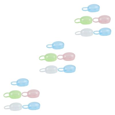 TOYANDONA 3sets Pacifier Storage Case Newborn Baby Pacifier Holder Box Loop Pp Material Safe Durable for Home Travel 5pcs*3 Color
