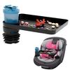 SEVEN SPARTA Car Seat Tray for Kids Toddler Travel with Soft Rubber Base, Rotatable and Removable Cup Holder Snack Tray for Food Color and Play for Family Road Trip Essentials (1, Standard Base) view 1