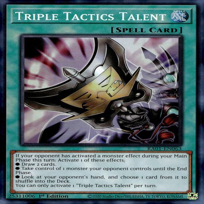 Triple Tactics Talent - RA01-EN063 - Super Rare - 1st Edition