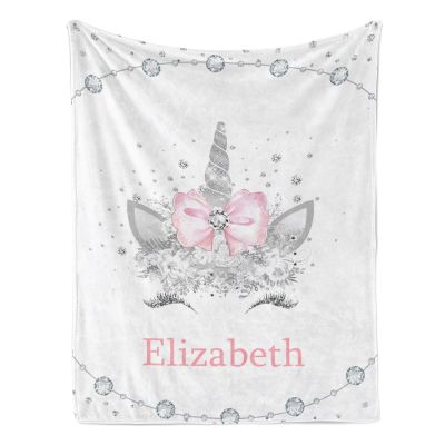 Personalized Blanket with Name Customizable Baby Blanket for Boys Girls Custom Elephant Blanket Custom Gifts for Christmas Birthday Valentines Day - 50x60 Inch