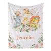 Customize Blanket with Name Personalized Blanket for Kids Adults Personalized Baby Blanket Elephant Personalized Baby Gifts Cozy Fluffy Flannel Blanket - 50x60 Inch view 1