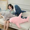 30 Inch Giant Shark Stuffed Animal Pillow, Soft Shark Toys Big Shark Plush Pillows for Kids,Comfortable Sleeping Pillow Back Cushion Doll Gift for Kids (pink) view 3