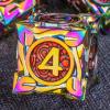 KERWELLSI Metal DND Dice Set D&D, 7Pcs Nature Vines Leaf Role Playing Dice with Gift Box, Rainbow Red Dungeons Dragons D and D Game Dice D20 D12 D10 D8 D6 D4 view 3