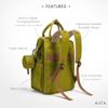 AIITA Diaper Bag Backpack, Multifunction Diaper Bag with Changing Station, Stylish Baby Bags, Large Unisex Diaper Backpack for Mom and Dad, Baby Registry Search, Portable Changing Pad  Yellow Green view 3