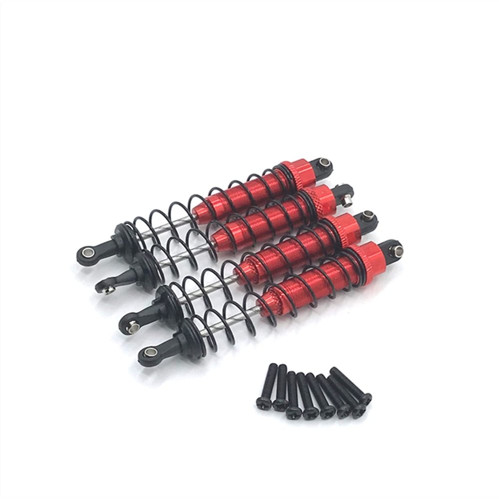 12402a Shock Shock OiMetal Oil Filled Front & Rear Shock Absorber Damper For Wltoys 12402-A A323 12409 1/12 RC Car Upgrade Parts Modification accessories (Color : Red)