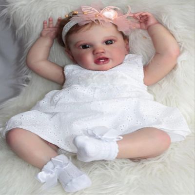 cosheng 24 Inch Toddler Reborn Baby Doll Girls Lifelike Baby Dolls Soft Silicone Reborn Toddler Doll with Realistic Veins for Kids Age 3 +