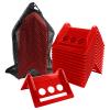 24 Pack 4" Flatbed Edge Protectors with Carrying Case, 4" Winch Ratchet Straps Plastic Corner Protectors for Flatbed Cargo Load (Red) view 1