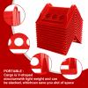 24 Pack 4" Flatbed Edge Protectors with Carrying Case, 4" Winch Ratchet Straps Plastic Corner Protectors for Flatbed Cargo Load (Red) view 3