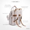 AIITA Diaper Bag Backpack, Multifunction Diaper Bag with Changing Station, Stylish Baby Bags, Large Unisex Diaper Backpack for Mom and Dad, Baby Registry Search, Portable Changing Pad  White Beige view 3