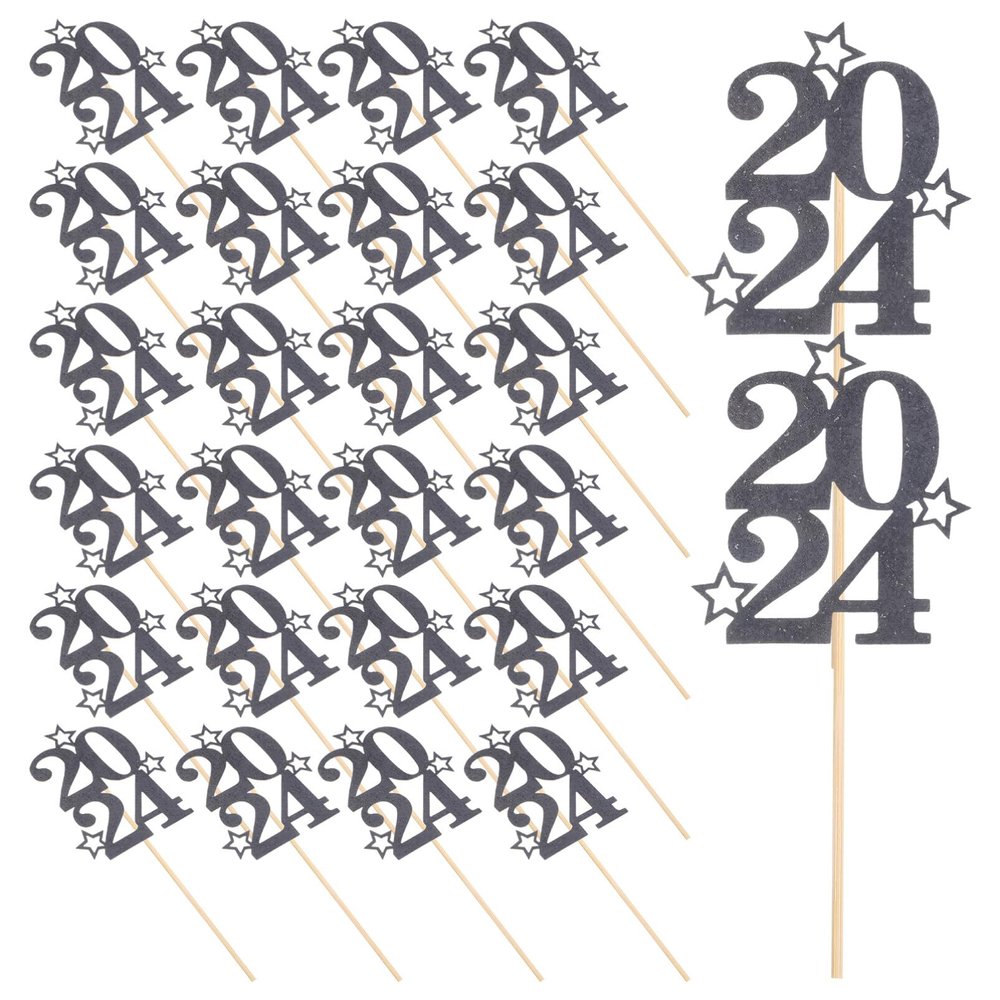 ABOOFAN 30pcs Year Cake Toppers Graduation Cupcake Picks for Party Decorations Fun and Portable Cake Decor for Memorable Celebrations and Festive Atmosphere