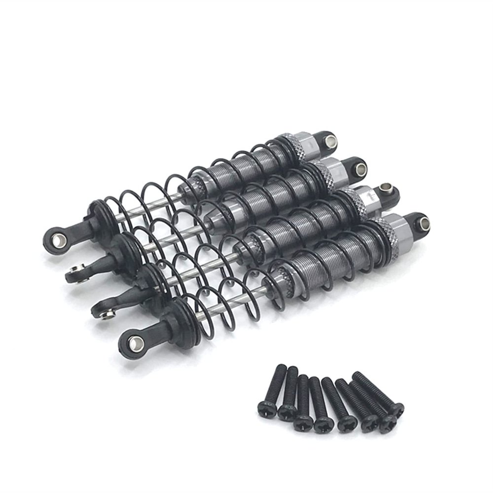 12402a Shock Shock OiMetal Oil Filled Front & Rear Shock Absorber Damper For Wltoys 12402-A A323 12409 1/12 RC Car Upgrade Parts Modification accessories (Color : Titanium)