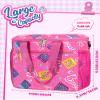FOKDUVB Bingo Bag for Daubers Dabbers Dotters Tote Bag with Pockets for Bingo Stuff Supplies (Pink) view 4