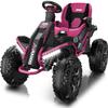 ANPABO 24V 4x4 Ride On Toys for Big Kids Aged 3-12 Rose Red-4x200W Motors, 5MPH, Wide Adjustable Seat, Parent Remote, Metal Frame, Shock Absorber, for Off-Road Ride view 1