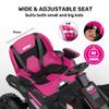 ANPABO 24V 4x4 Ride On Toys for Big Kids Aged 3-12 Rose Red-4x200W Motors, 5MPH, Wide Adjustable Seat, Parent Remote, Metal Frame, Shock Absorber, for Off-Road Ride view 3