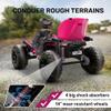 ANPABO 24V 4x4 Ride On Toys for Big Kids Aged 3-12 Rose Red-4x200W Motors, 5MPH, Wide Adjustable Seat, Parent Remote, Metal Frame, Shock Absorber, for Off-Road Ride view 4