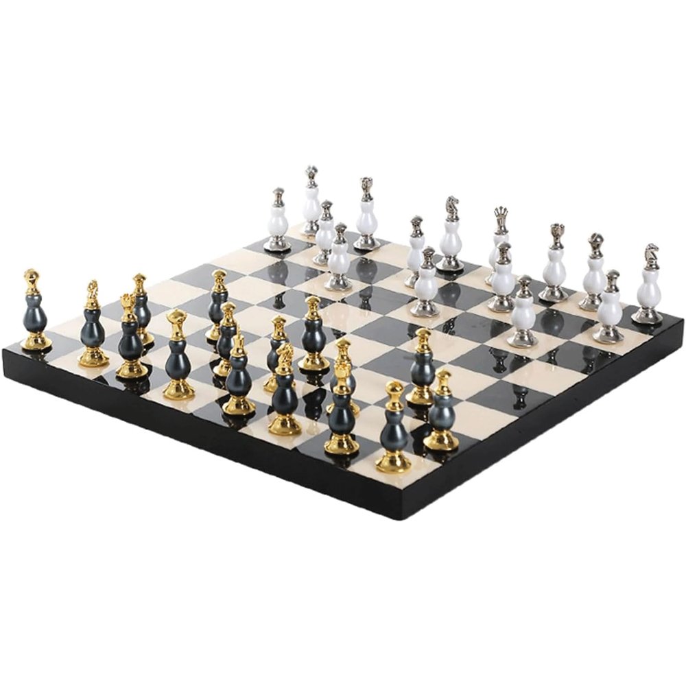 GAENZA New Luxury Professional Chess, Handmade Travel Chess Set with Crafted Chess Pieces, Board Games for Kids and Adults Toys