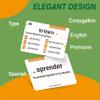 250 Spanish English Bilingual Verbs Verbos Conjugation with Sentence Examples Presente Indicativo Skill Drill Educational Flash Cards Learning Resource (4" X 2.8") Double-Sided 250 Cards view 2