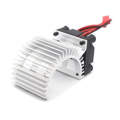 BrewJa Brushless Motor Heatsink + Fan Cooling 550 540 Size RS540 Heat Sink Cover Electric Engine for RC Model Car Compatible with HSP 7014 (Color : Silver)