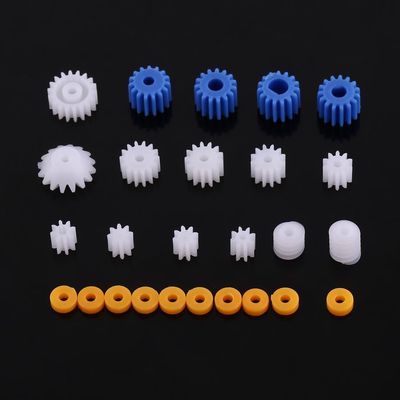 26pcs Plastic Spindle Worm Gear and Sleeve site, Toys Spindle Gear Spare Parts for Car, Robot Model, DIY Model Technology Production, 2MM/2.3MM/3MM/3.17MM/4MM