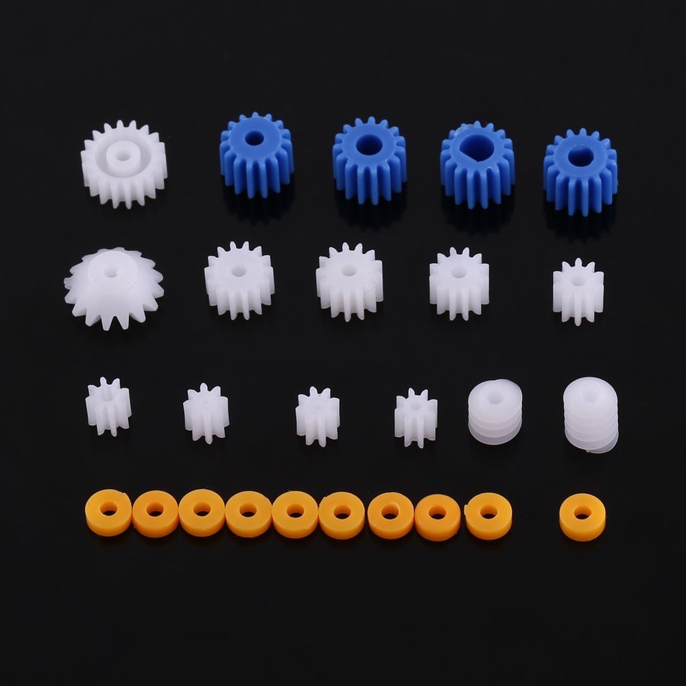 26pcs Plastic Spindle Worm Gear and Sleeve site, Toys Spindle Gear Spare Parts for Car, Robot Model, DIY Model Technology Production, 2MM/2.3MM/3MM/3.17MM/4MM