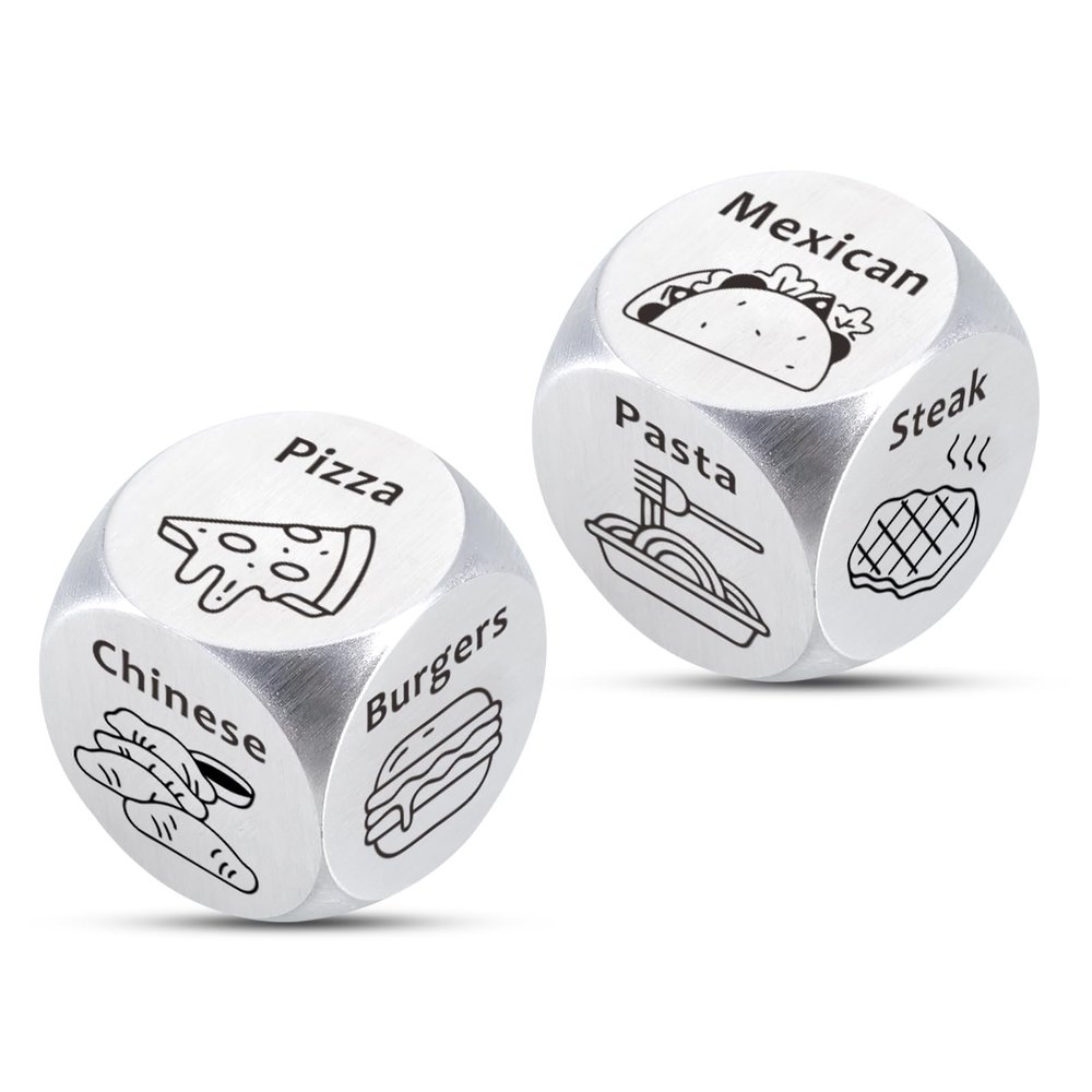 5 Senses Gift for Him, Anniversary Wedding Gifts for Him Her, Mens Valentines Gifts, 6 Year Anniversary Iron Dice for Men Stocking Stuffers for Women Men, Boyfriend Husband Fiance Valentines Day Gift