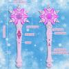 EnrichFun Light Up Frozen Snowflake Wand with Sound, Motion Sensitive Magic Princess Toys for Kids Girls Party Favors 4 Pieces, (Pink) view 2